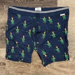 American Eagle Outfitters Navy Boxer Briefs with Grinch Print